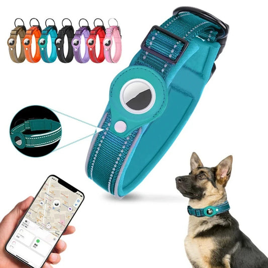 Airtag Case Leather Dog Cat Traction Collar